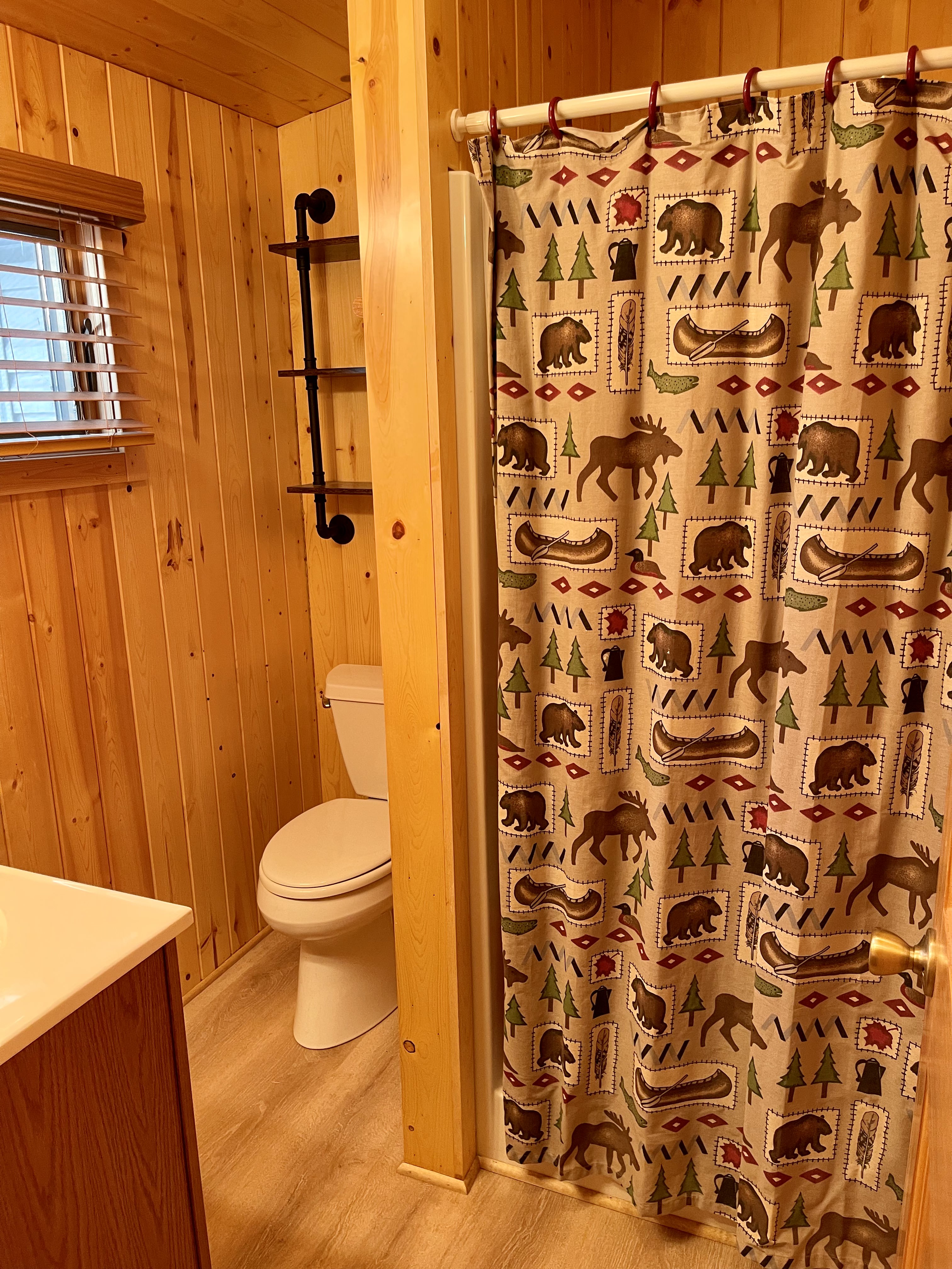 Outdoor grill and entertaining space at Kamp Christy